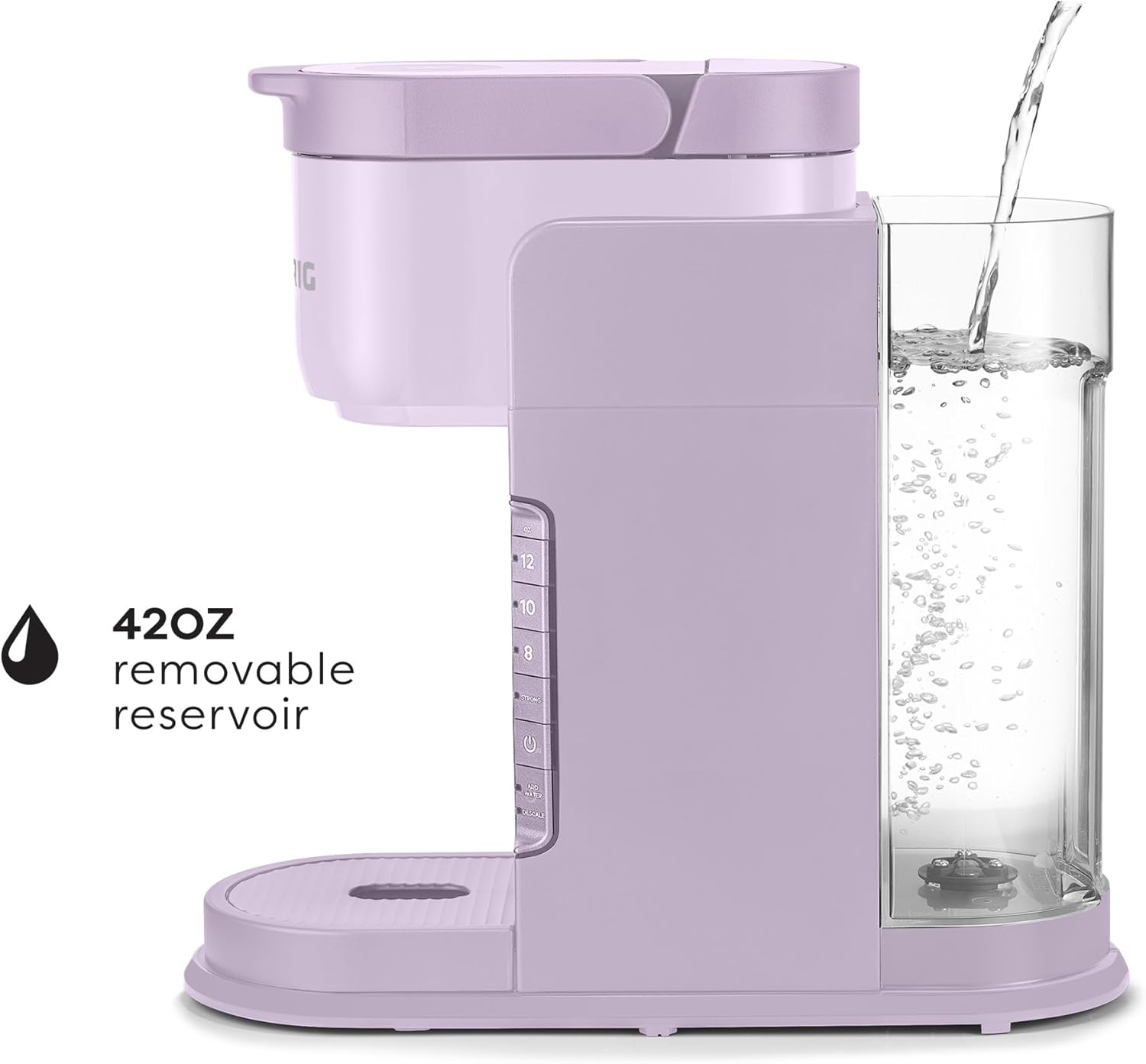 Keurig K-Express Single Serve K-Cup Pod Coffee Maker, 3 Brew Sizes, Strong Button Feature, 42oz Removable Reservoir, Lavender